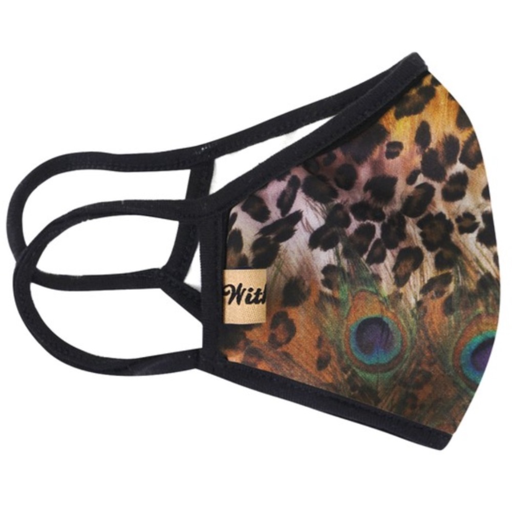 Leopard Peacock Face Mask - Picture 3 of 8